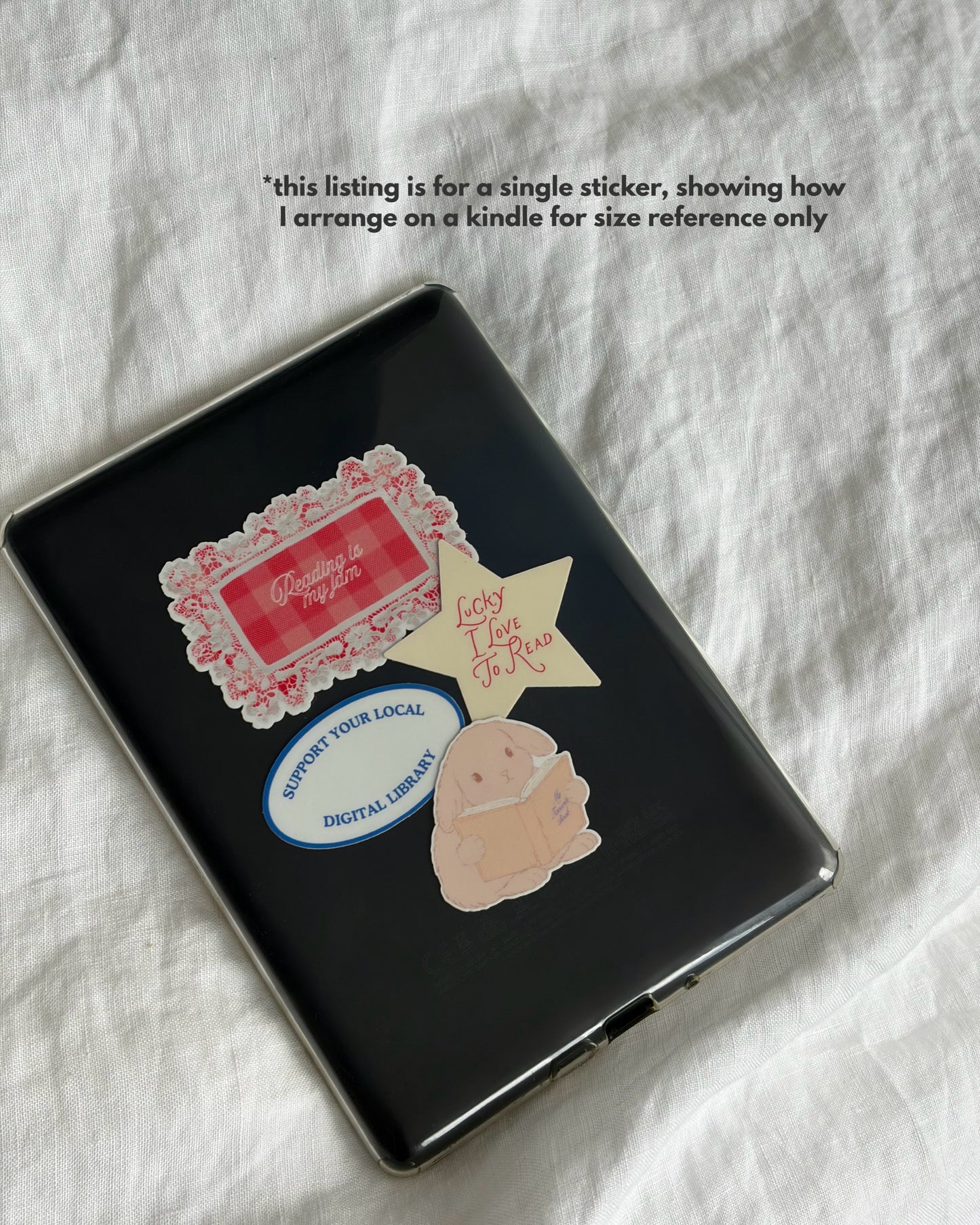 Bunny with a Book Sticker