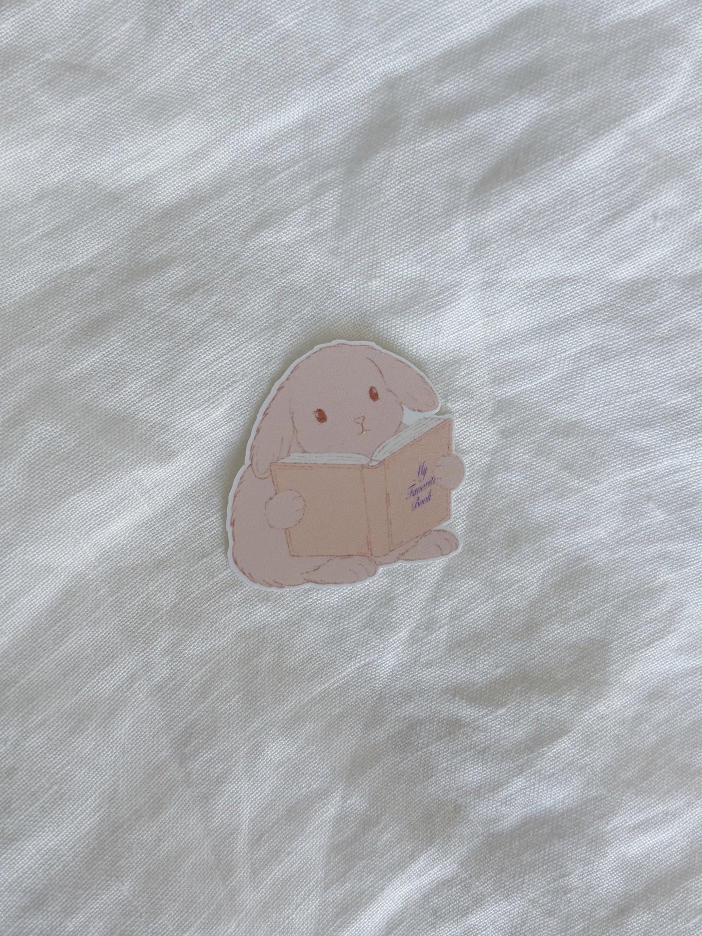 Bunny with a Book Sticker