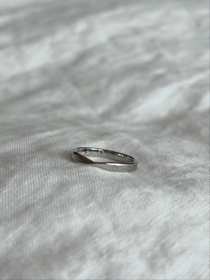 Silver Valkyrie Ribbon Ring