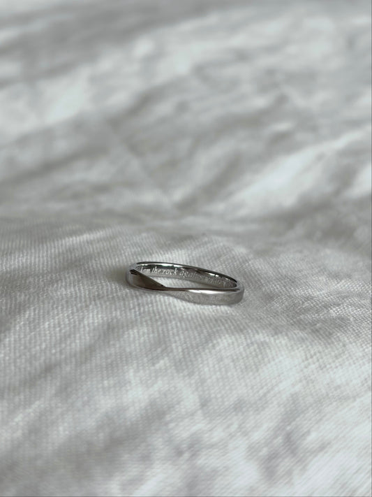 Silver Valkyrie Ribbon Ring