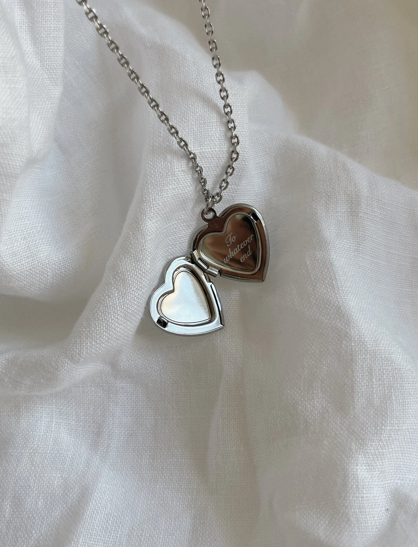 Silver Fireheart Locket Necklace